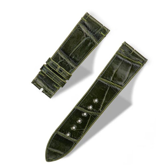 Genuine Alligator Watch Strap – Premium Exotic Skin - Avocado Color main image 5